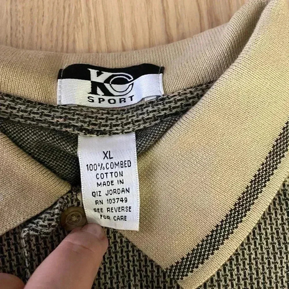 🆕KC Sport Tan/Brown Men Polo Shirt XL🆕 - Picture 6 of 7